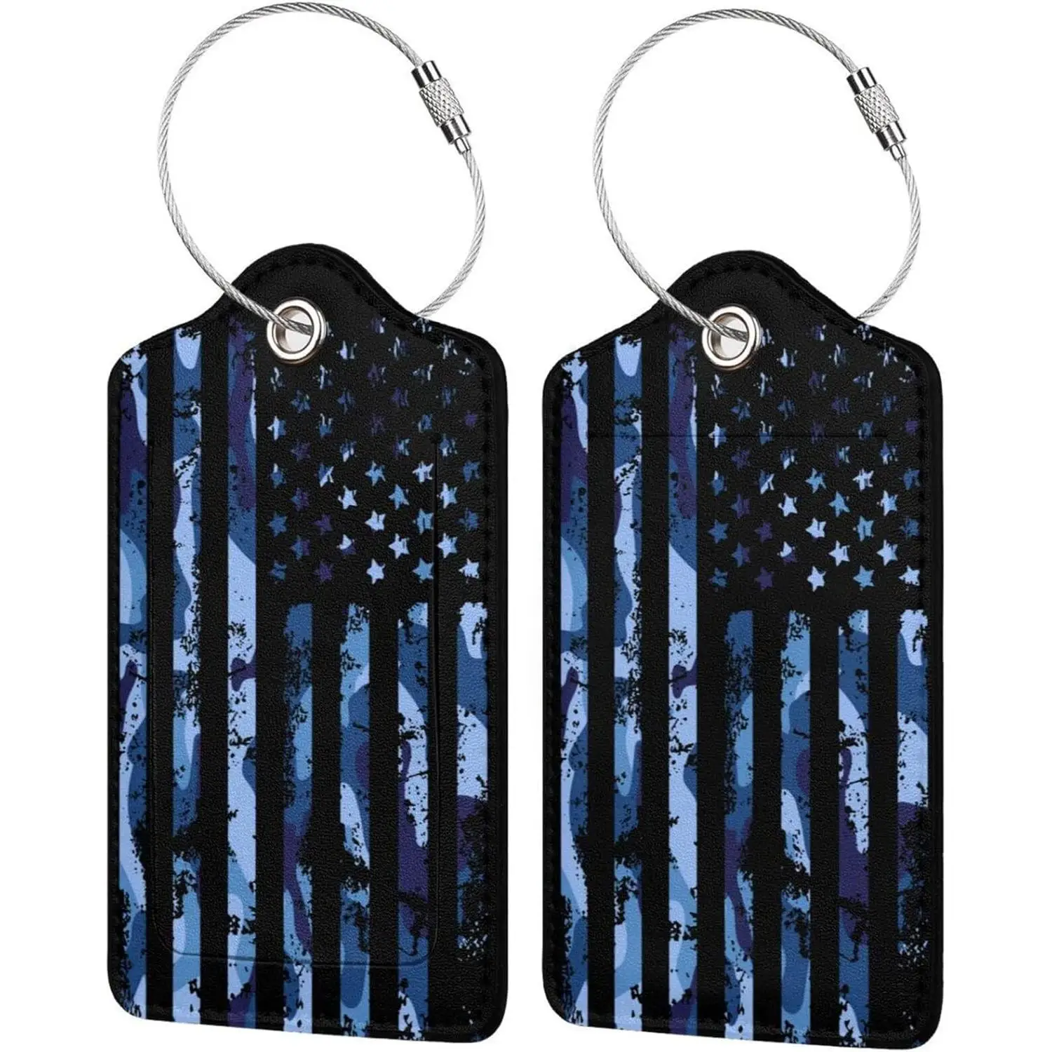 

Набор из 2-х багажных бирок для чемоданов, багажная бирка из искусственной кожи с полной задней частью, удостоверение личности, забавные бирки для багажа