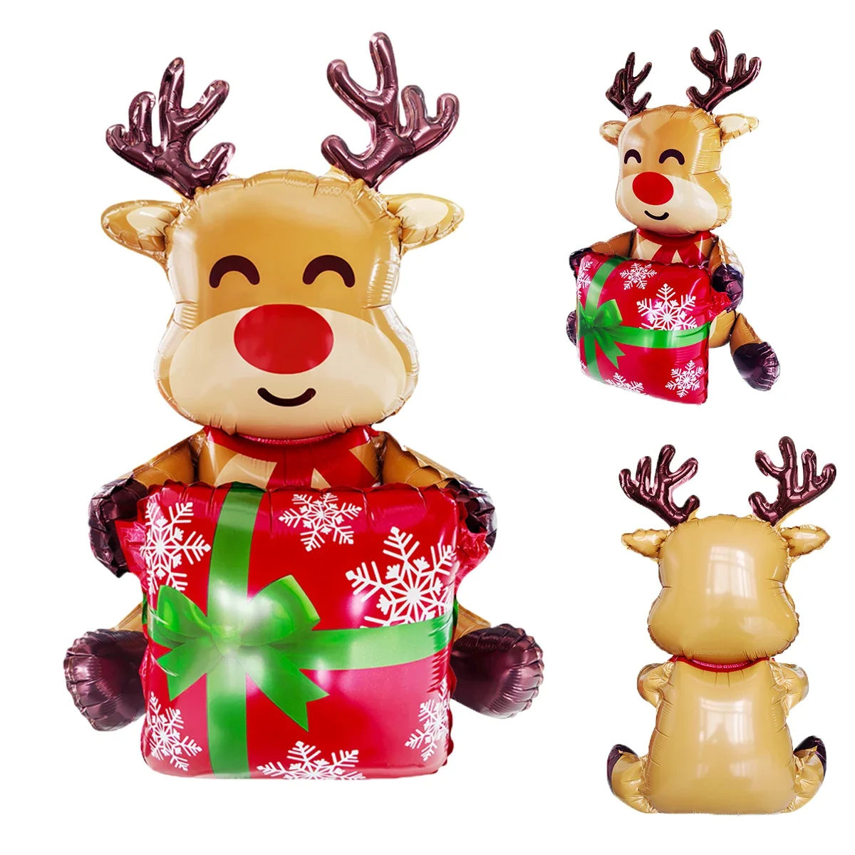 1pc 3D Gift Box Santa claus Foil Balloons Gift Box Elk Balloon Christmas Decorations for home Navidad 2025 Decor