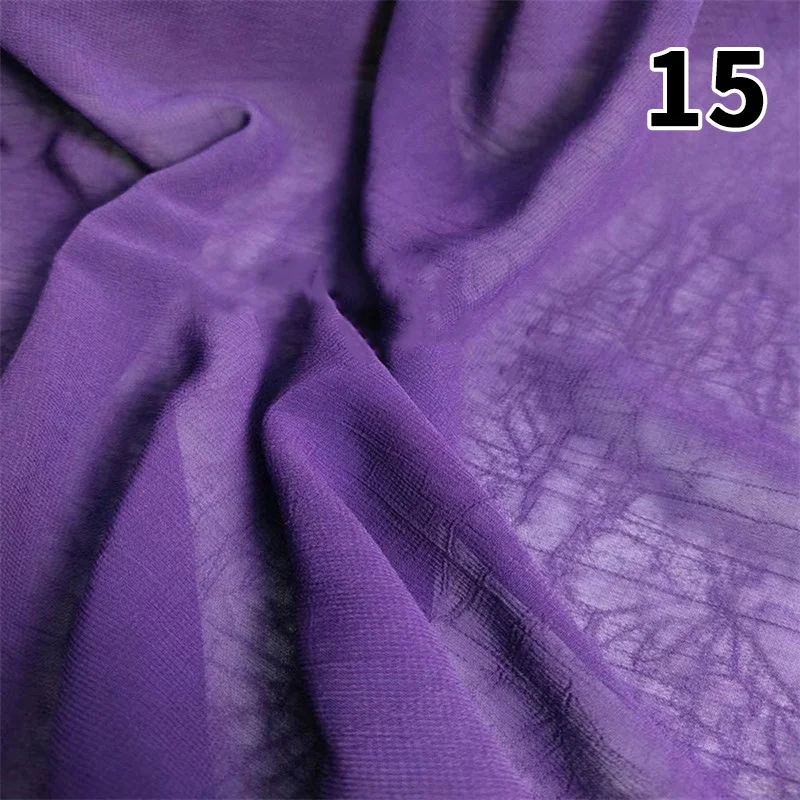 75D Chiffon Fabric Embossed Wrinkled Texture Fabric Hanfu Skirt Big Sleeve Shirt Dress Ethnic Dai Clothing DIY Sewing Cloth