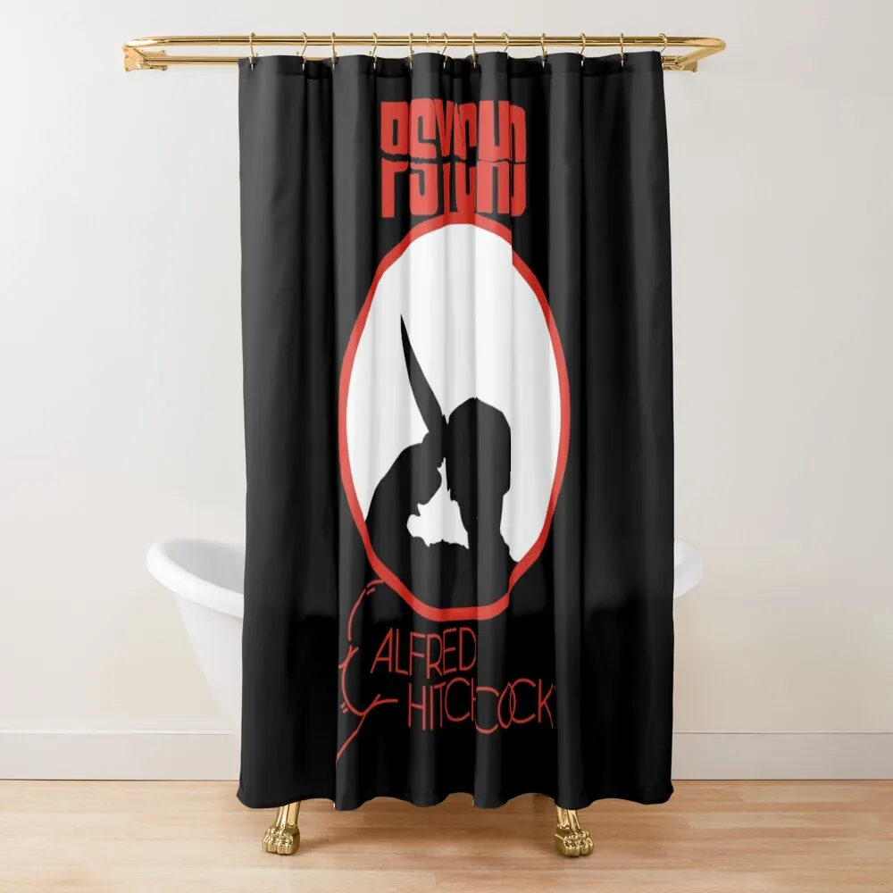 

Alfred Hitchcock Assassin Psycho (Black Version) Shower Curtain Toilet Accessories Bathroom Window Curtain