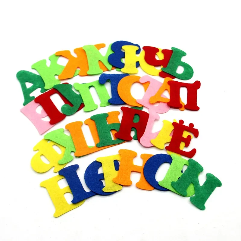 33pcs Russian Letters Alphabet Felt Learnig For Early Childhood Education Kids Nonwoven Alphabet Teaching Handwork Craft Vilt