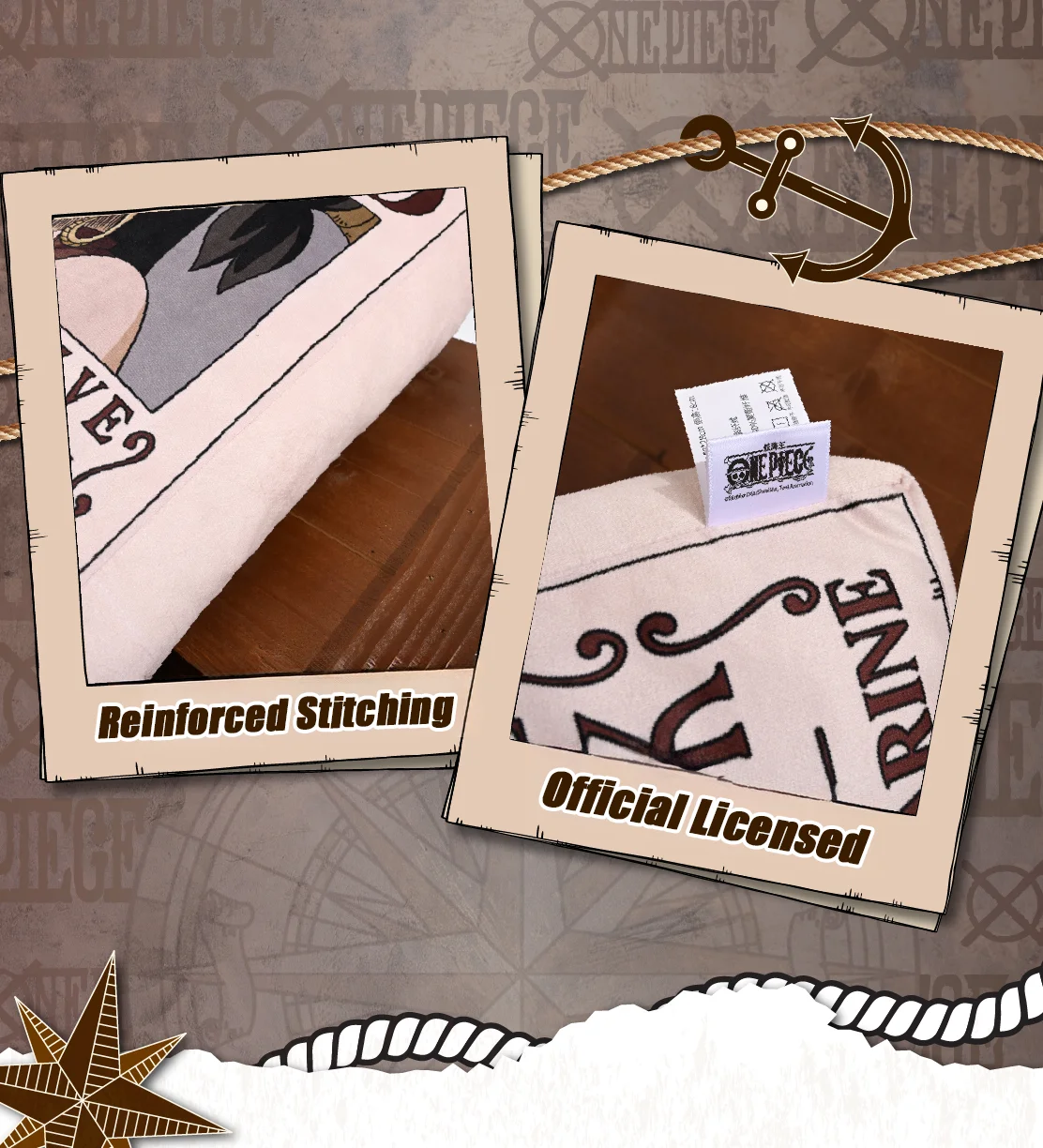 1 Stück Offizielles One Piece Wanted Poster Kissen, Doppelseitiges Anime-Dekokissen für Zuhause, Sofa, Büro, Schlafzimmer, Sammlerstück, Geschenk. – Detail 14