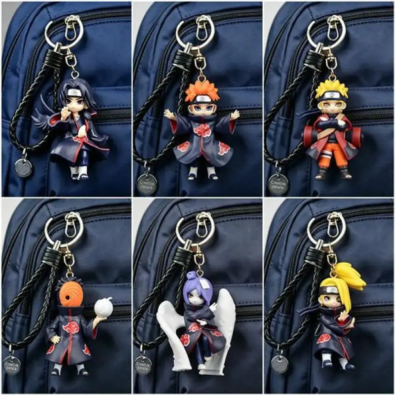 New style In Stock -Cross-border Uchiha Itachi, Obito and Pain keychains, cartoon anime peripheral figurine models and ornaments