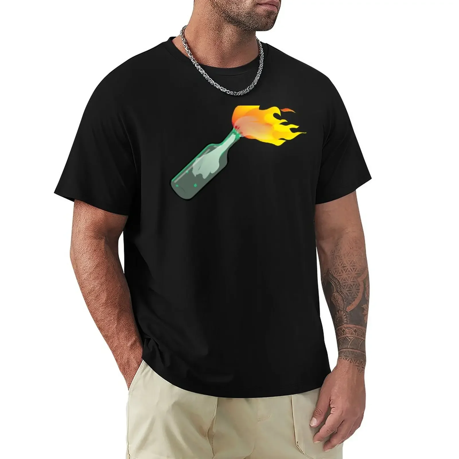 Molotov Cocktail T-Shirt Aesthetic clothing graphics t shirt men