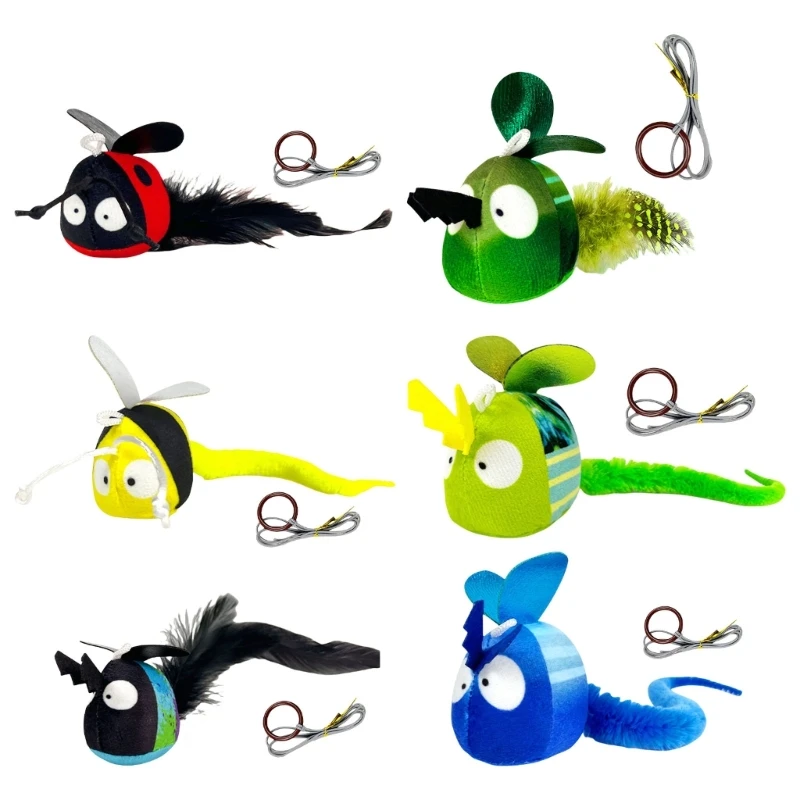 

Hanging Insect Cats Toy Squeaky Sound Cats Plush Animal Toy Cats Engaging Door Frame Entertainment Indoor Cats Teaser Toy