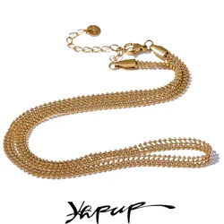 Yhpup Stainless Steel Chain Collar Necklace for Women Waterproof Jewelry Chic Accessories
