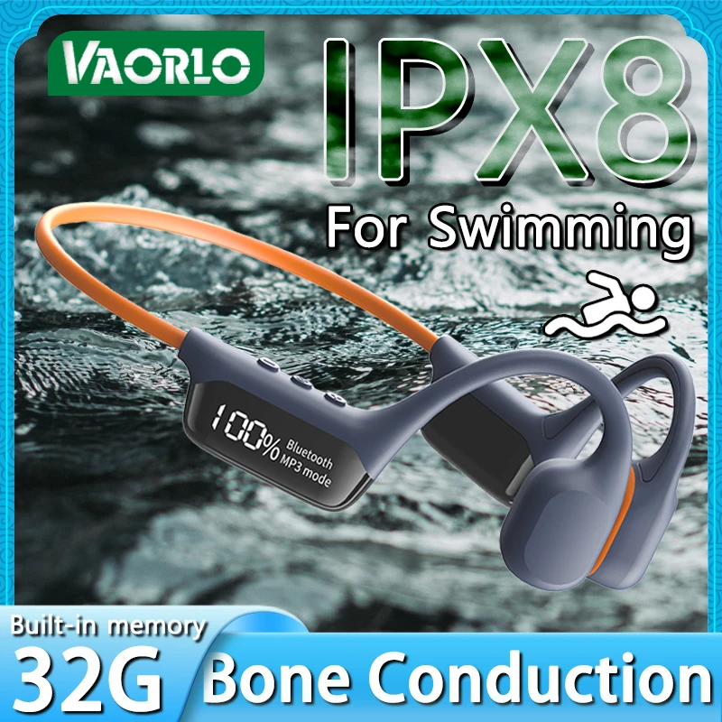 S10 Bluetooth 5.4 véritable Conduction osseuse casque IPX8 étanche intégré 32GB mémoire DT5.0 MP3 LED affichage numérique pour la natation