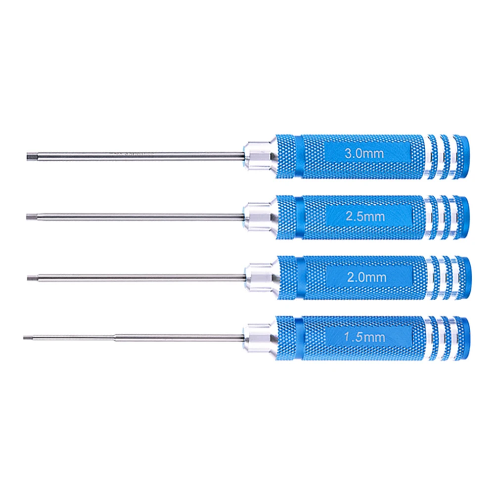 4pcs HSS Hexagon Wrench Screwdrivers Tools 1.5-3.0mm For RC Model Screw Driver Manual Household Tools