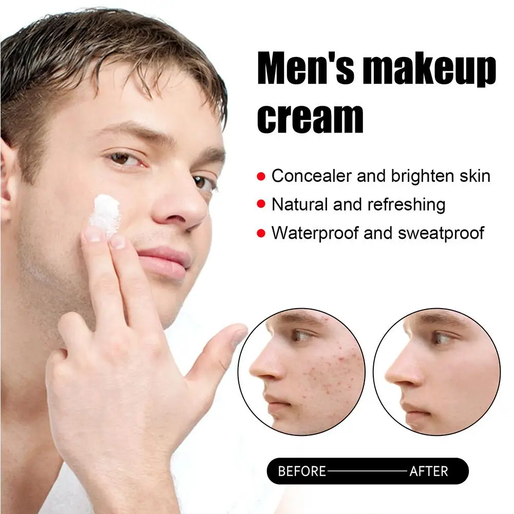 Männer BB Creme feuchtigkeit spendendes Öl Kontrolle Haut aufhellen Concealer Akne unsichtbare Poren natürliche Aufhellung erfrischende Gesichts creme 50g