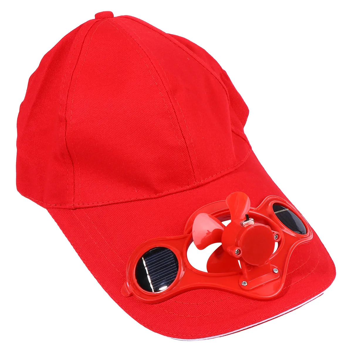 1 stks Fan Cap Zonne-energie Opslag Zomerhoed Zonnebrandcrème Outdoor Fan Cap Zonblok Hoed Zomerbenodigdheden