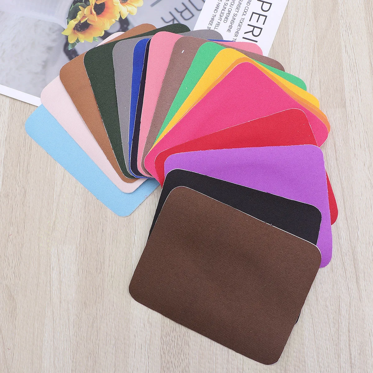 

18Pcs Colorful Elbow Knee Patch Cloth Decal Simple Design Clothes Bags Repair Decorative Patches for Jeans Shirts Sweaters