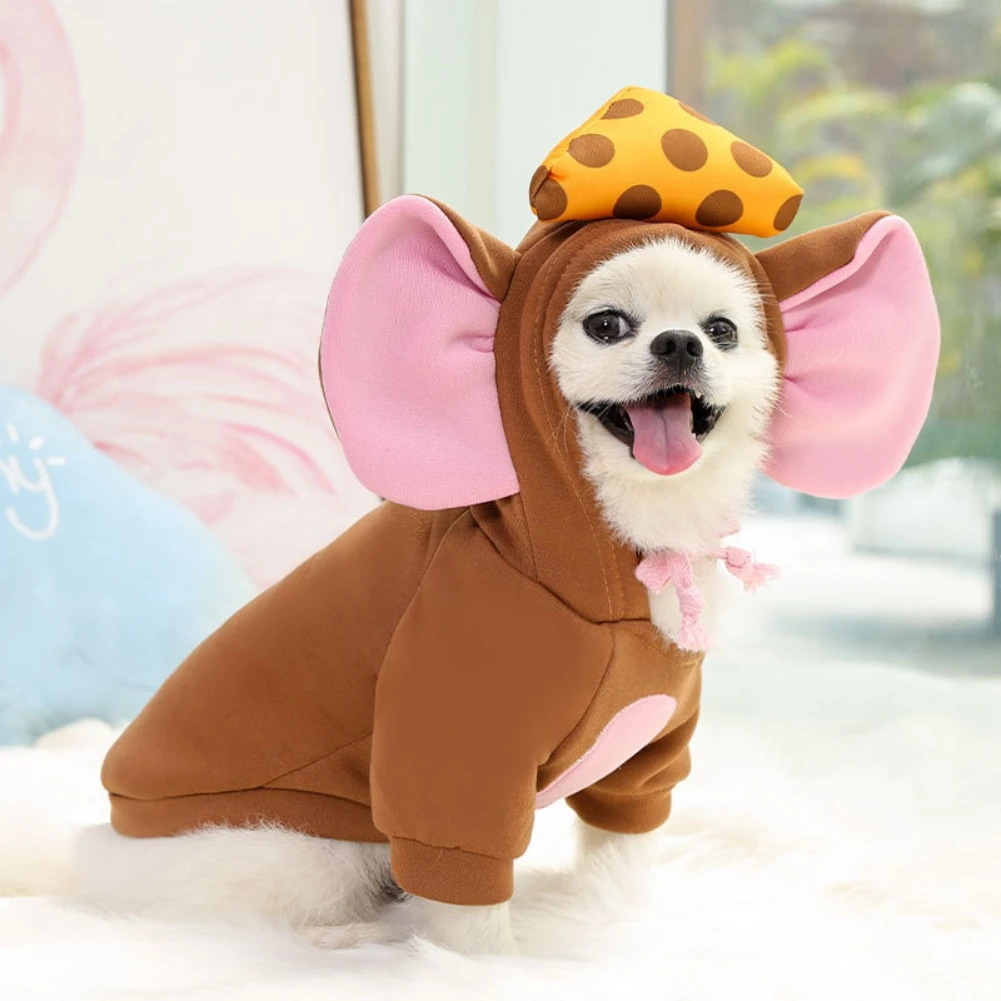 Dog Hoodie Elephant Shape Dog Coats Pet Halloween Cosplay Costume Pet Clothes Cute Dogs Hooded Sweatshirt Pet Dog Cat Puppies