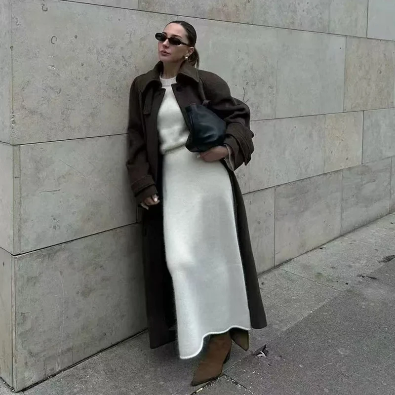 Cappotti di lana invernali da donna 2025 Nuove giacche da donna calde allentate allentate eleganti Cappotto di lana per le vacanze di viaggio di strada di moda invernale