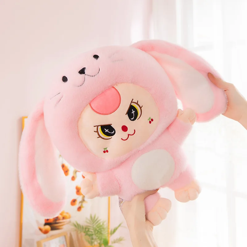 

New cute doll three-year-old plush doll baby three doll tide toy toy ornaments children's companion gifts