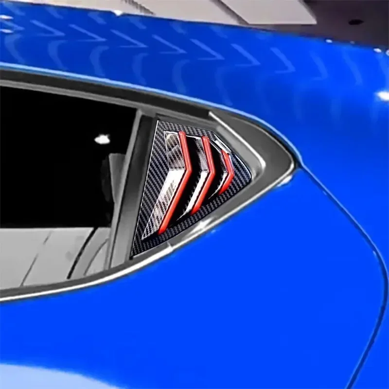 Car Rear Louver Window Side Shutter Cover For Mazda 3 Axela Hatchback 2019 2020-2022 Trim Sticker Vent Scoop ABS