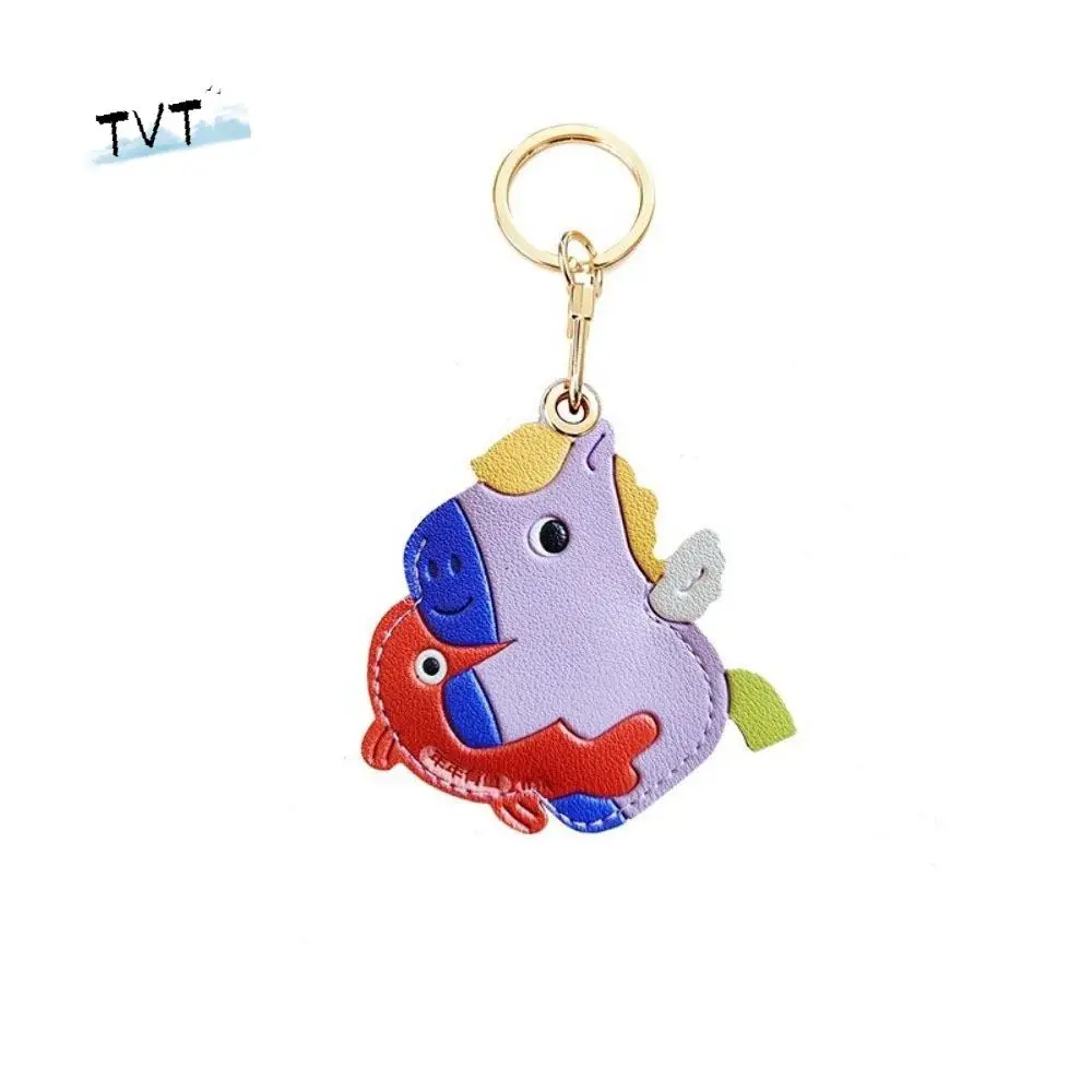 

Cartoon Horse Keychain Leather Chinese Zodiac Horse Pendant Horse Ornament Chinese New Year Gift Zodiac Pony Bag Hanging
