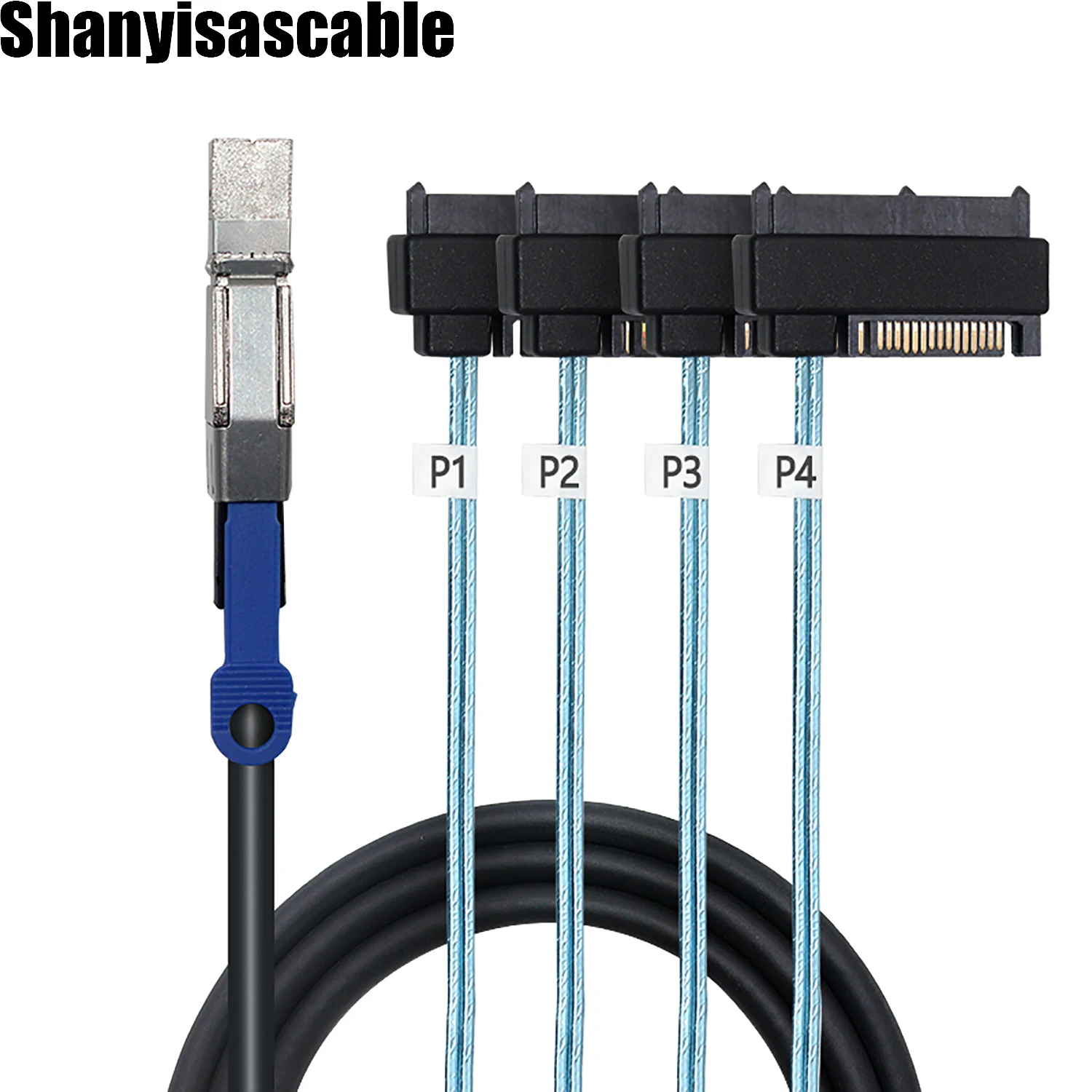 1.0M Nternale Mini Sas Hd SFF-8644 Tot 4X29-Pin Sas SFF-8482 Met 15pin Sata Mannelijke 2 In 1 Kabel