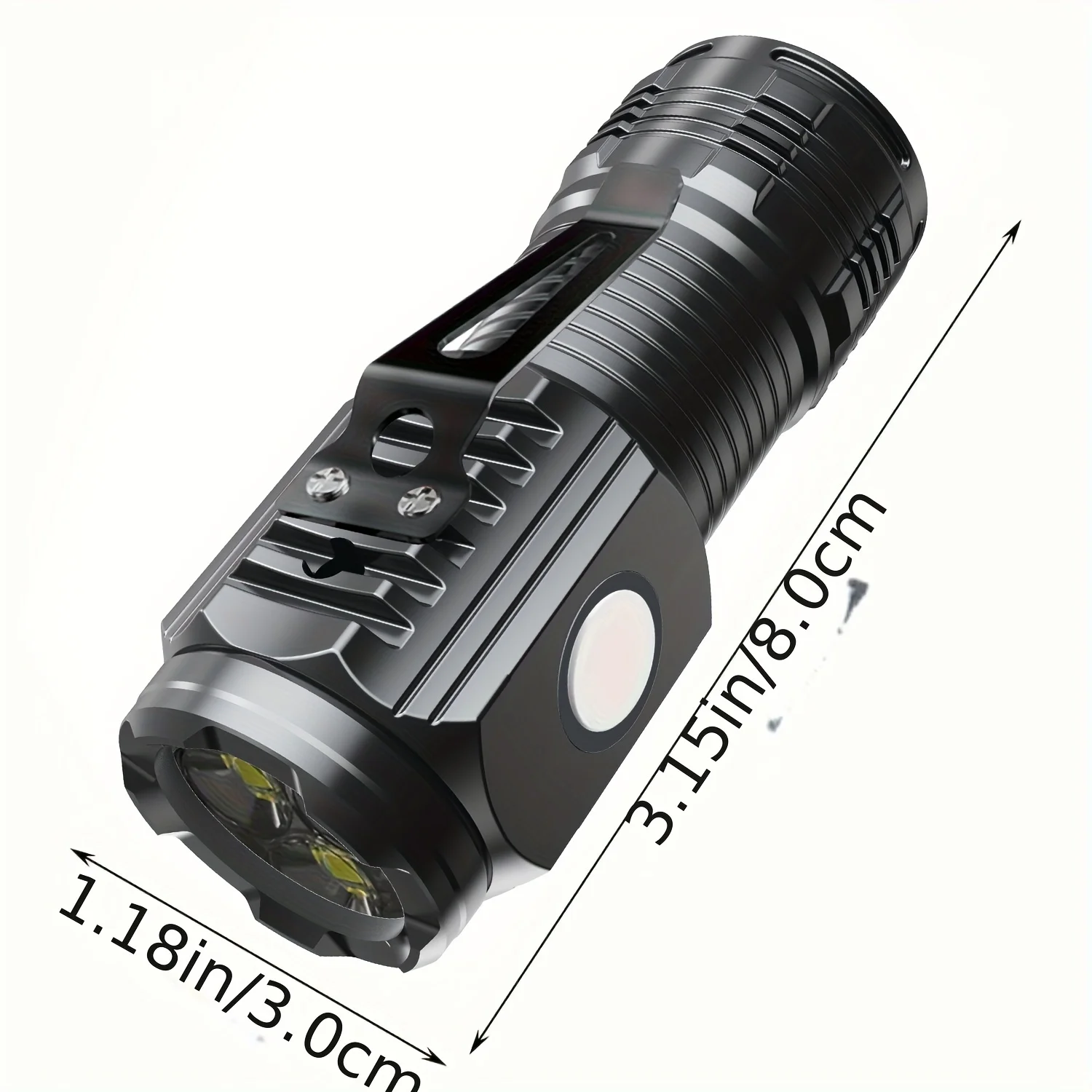 Mini LED Flashlight Rechargeable  Small Flashlights Powerful Max 2550 Lumens Pocket Flashlight with Clip for EDC ,Camping