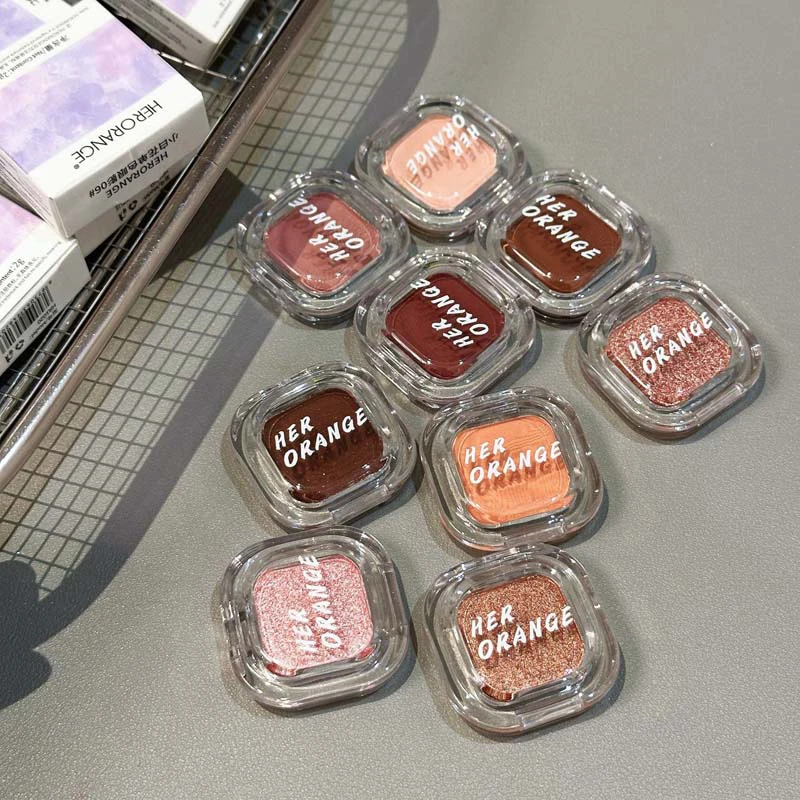 Red Brown Monochrome Eyeliner Eyeshadow Powder Palette Silky Matte Chocolate Lying Silkworm Eyeliner Waterproof Aegyo-sal Makeup gallery 4
