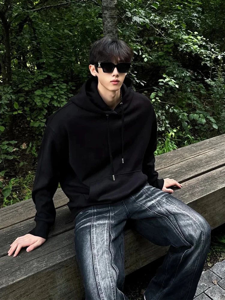 

Bla Pure Cotton Heavyweight Hoodie Men's Spring Autumn American Trendy Brand High-End Loose Lazy Couple Hooded Jaet