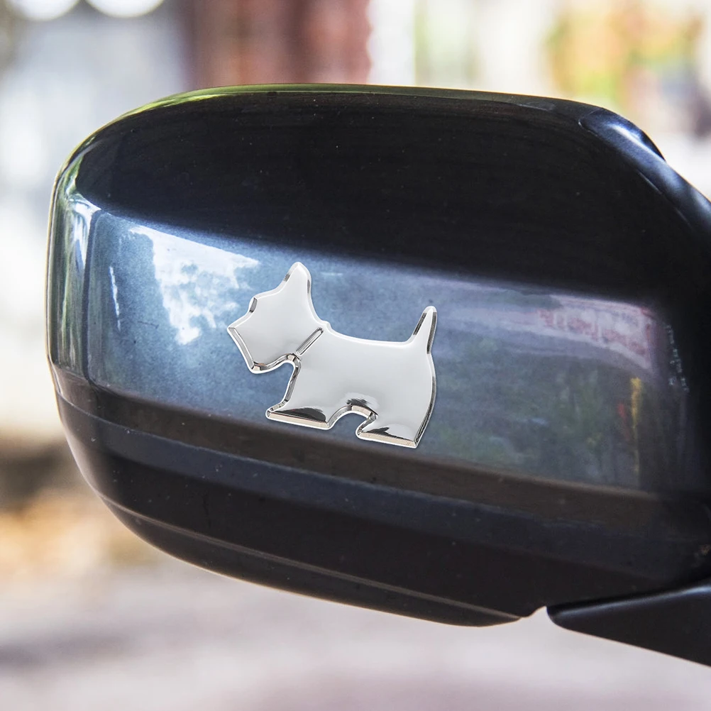 

2pcs Car Stickers 3D Dog Design Scratch Resistant Body Protector Decorative Decals For Bumpers Doors Windows Exterior Vehicle
