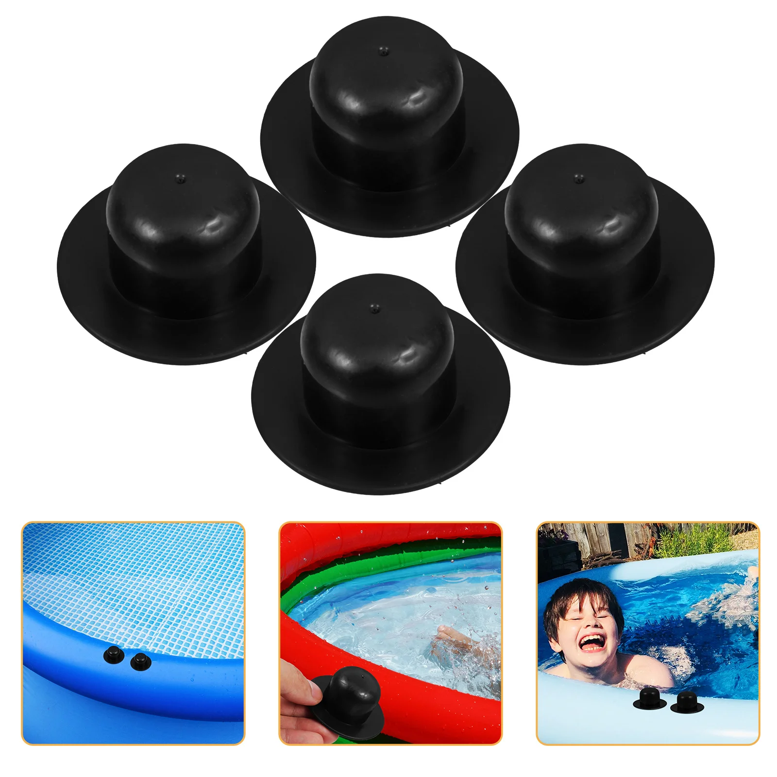 

4Pcs Pool Drain Plug PVC Durable Swimming Pool Strainer Hole Stopper Replacement for Above Ground and Inground Pools