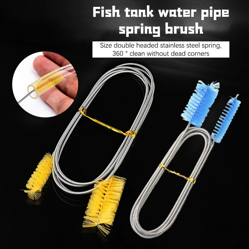 90/155/200cm Pipe Cleaning Brush Flexible Double Ended Hose Brush Pipe Cleaning Tool Aquarium Fish Tank Water Pump Accessories