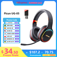 Kofire UG-05 Gaming Headphones 2.4G BT5.0 Wireless Headset With Mic RBG Light Vibration Bluetooth Earphone For PS4 PS5 PC Switch