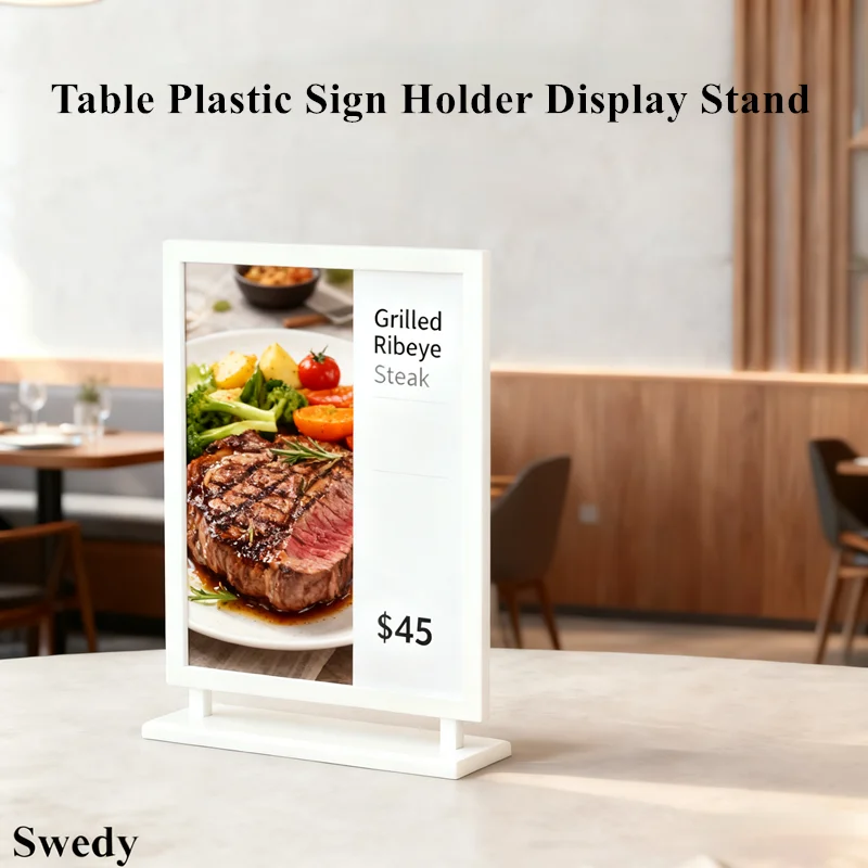 A5 148x210mm Double Sided Advertising Picture Poster Frame Plastic Menu Paper Holder Price List Sign Holder Display Stand