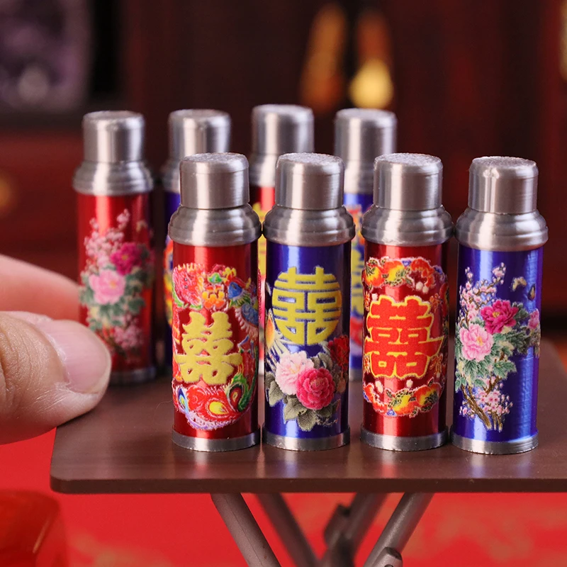 China-Inspired Miniature Dollhouse Scenery with 1/12 Scale Warm Water Bottle