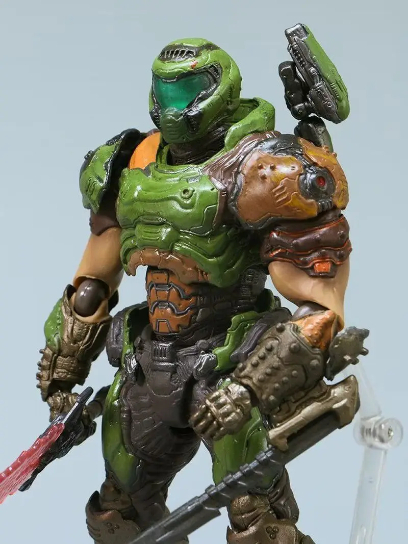 New Sp-140 Doom Slayer Action Figure - 16cm Movable Toy Model Statue For Collection Based On Doom Eternal Doom Guy Gift For Fans view 5