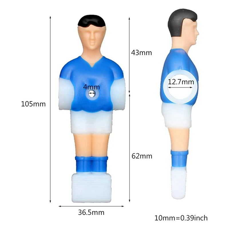 

1 Set of Football Machine Soccer Foosball Player Replacement Table Football Mini Soccers Player Statue Foosball-ABRM