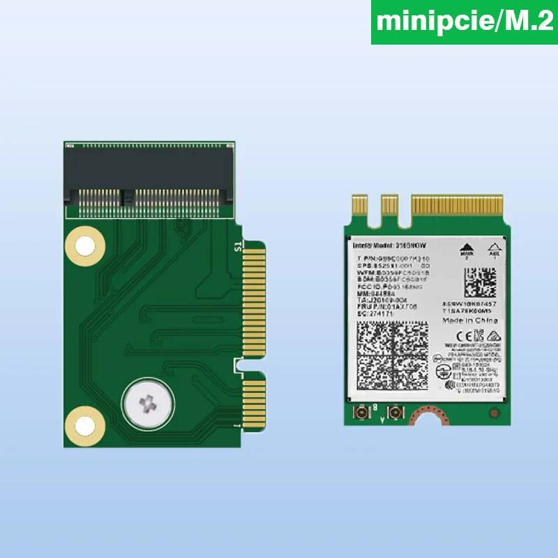 Pół MiniPCIe do M.2 karta adaptera Nic Notebook aktualizacja AX200 Y510p wymień karty sieciowe M2 MPCIe lewego prawego połączenia kątowe