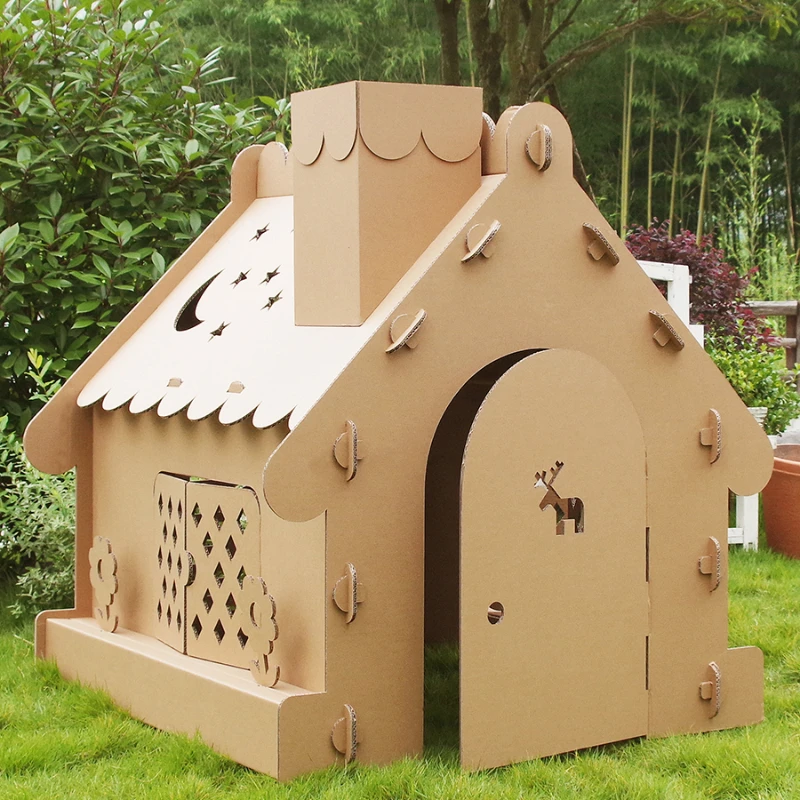 

Super-large kindergarten children's playhouse DIY toy house cardboard house cardboard tent