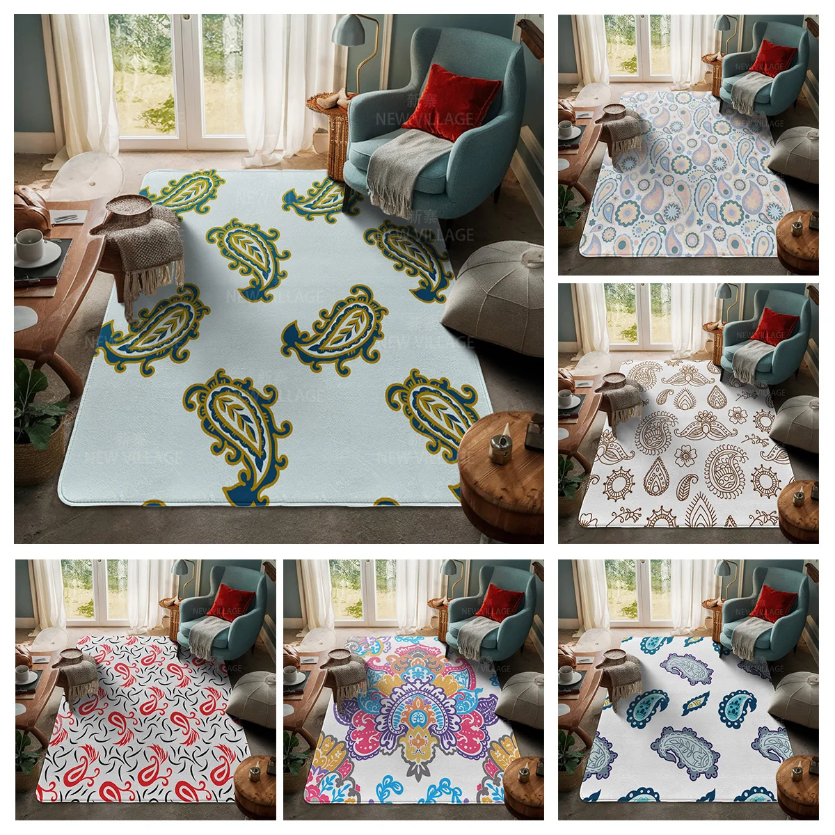 House entrance carpet Home door mat Room Bath Foot bathroom non-slip Kitchen water absorption rugs Modern Nordic geometric