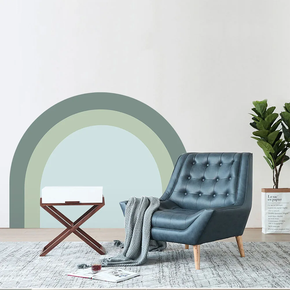 

Geometric Wallpaper Arch Wall Sticker Half-Circle Headboard Modern Wall Decal For Living Room Bedroom Nursery Home Decor Art
