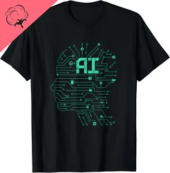 AI Artificial Intelligence Computer Science Technology Coder T-Shirt Cotton Unisex Summer Streetwear Tops Graphic T Shirts
