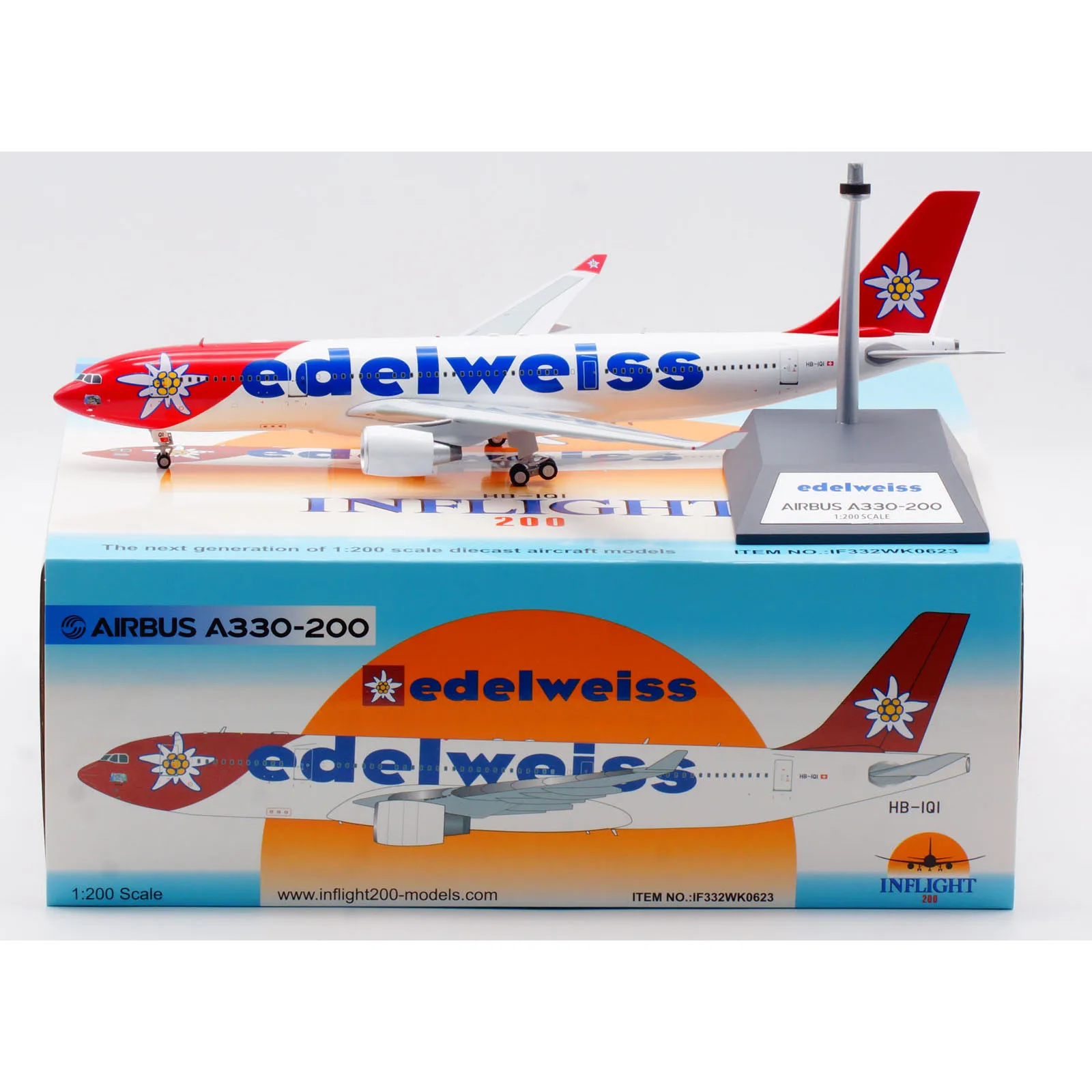 

IF332WK0623 Alloy Collectible Plane Gift INFLIGHT 1:200 Edelweiss Airlines Airbus A330-200 Diecast Aircraft Jet Model HB-IQI