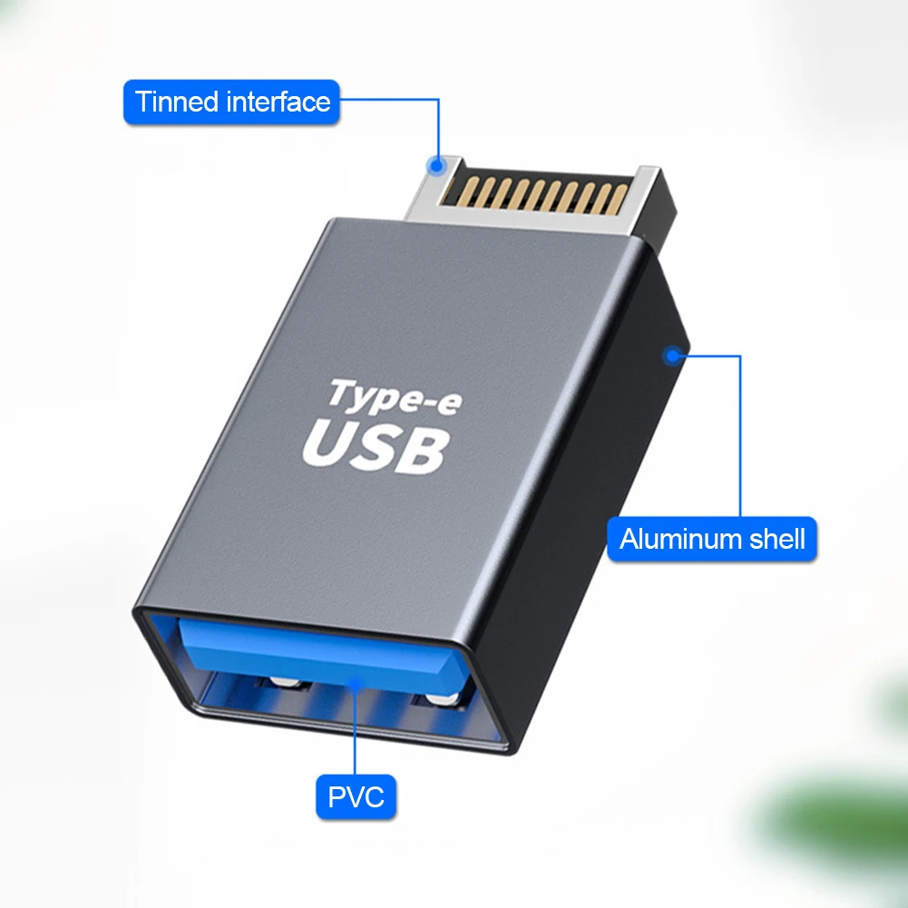 PC Computer Type E to Type C/USB Connector Motherboard Plug Adapter Accessories