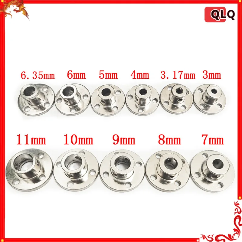 10pcs Rigid Flange Coupling Motor Guide Shaft Coupler Motor Connector Shaft Axis Bearing Fittings 3mm to 12mm Size Range
