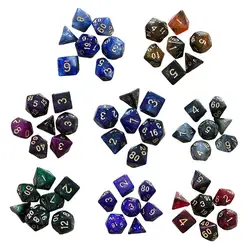 7 Stück Acryl polyed rische Würfel für dnd rpg mtg Party Spiel Spielzeug Set für Kinder Erwachsene Spiel Unterhaltung Würfel Outdoor-Sportspiel