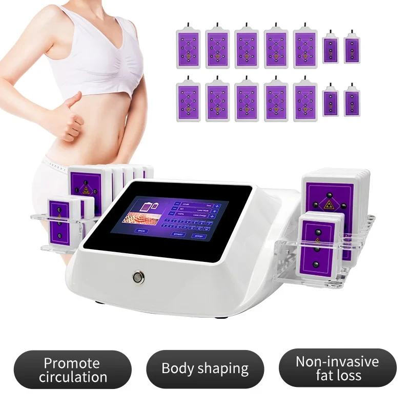 Portable 14 Pads Lipo Anti Cellulite Firming Lifting Reduce Cellulite Painless Weight Loss Shaping Slimming Fat Beauty Machine