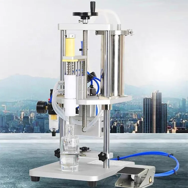 Pneumatic Perfume Filling Machine Single-head Negative Pressure Vacuum Liquid Filler Filling Machine for Essential Oil Bottles