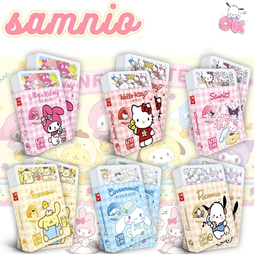 

120 шт. Sanrio Kawaii Hello Kitty Kuromi Cinnamoroll почтовые наклейки для детей DIY ноутбук телефон дневник Милая мультяшная декоративная наклейка