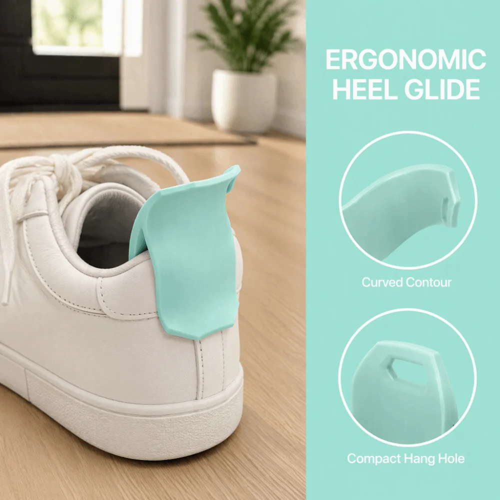 Anti Crush 3D Printed Shoe Helper Portable Curved Form Shoe Aid Hang Hole Heel Guard Wear Assist Daily Dressing