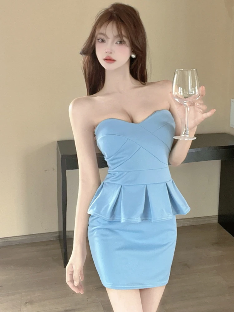 

Сексуальная пикантная девушка на одно плечо для подружки невесты Dr Pure Desire с застежкой на талии, тюлевая юбка с запахом, летний сезон