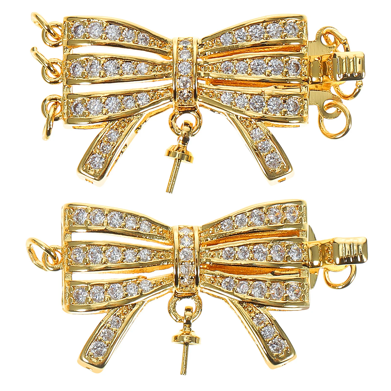 

2Pcs Necklace Layering Clasp DIY Jewelry Making Supplies Durable Alloy Material Easy to Use for Thin Necklaces Bracelets