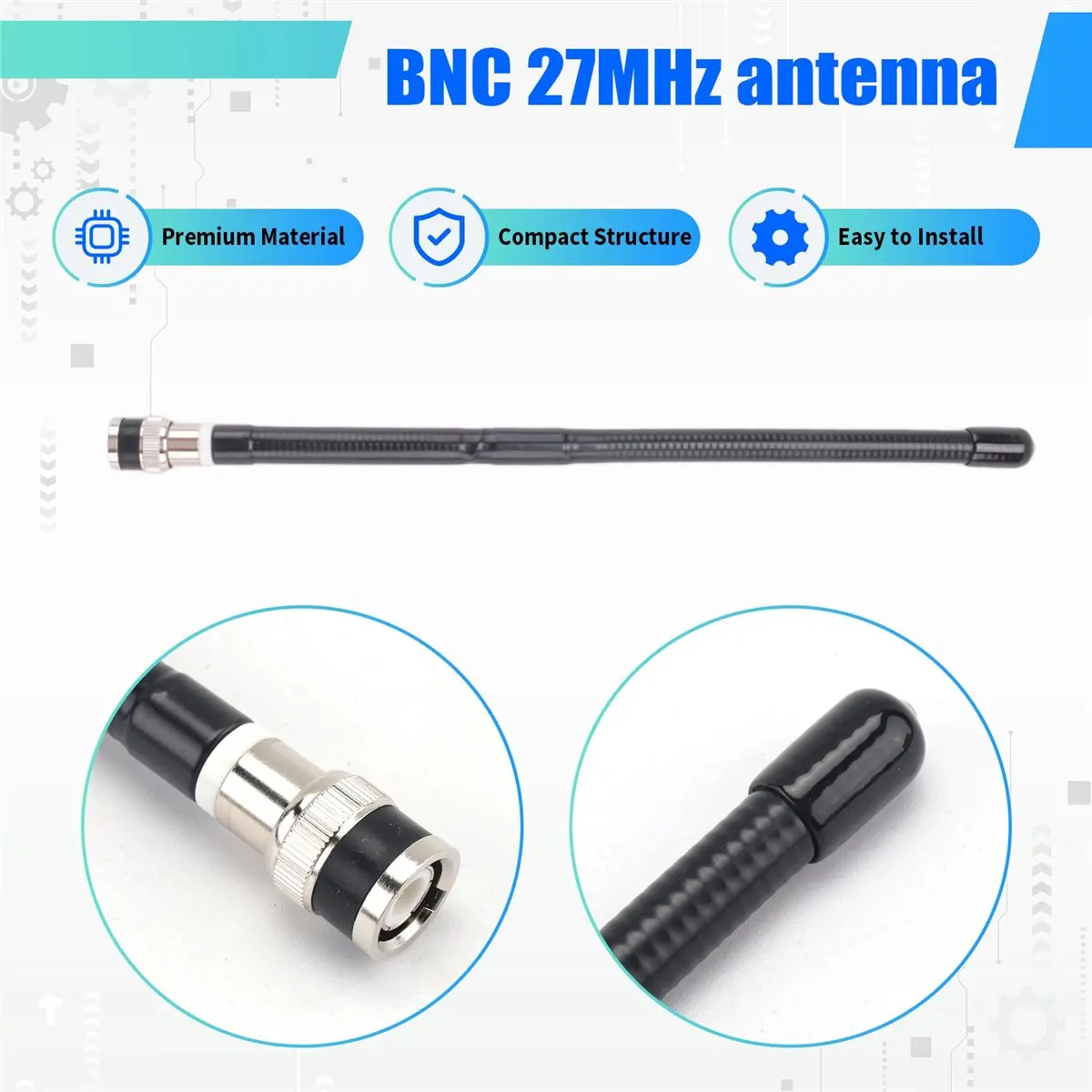 DT85 HOT BNC 27MHz Antenna Male Connector Radio Antenna
