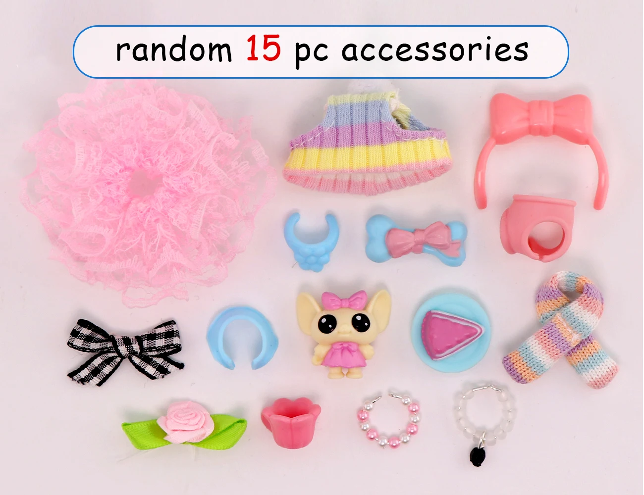 

Minilpsshop Accessory Handbag Little Bear Bone Skirt Necklace Birthday Set Accessories For Dachshund Shorthair Cat Collie