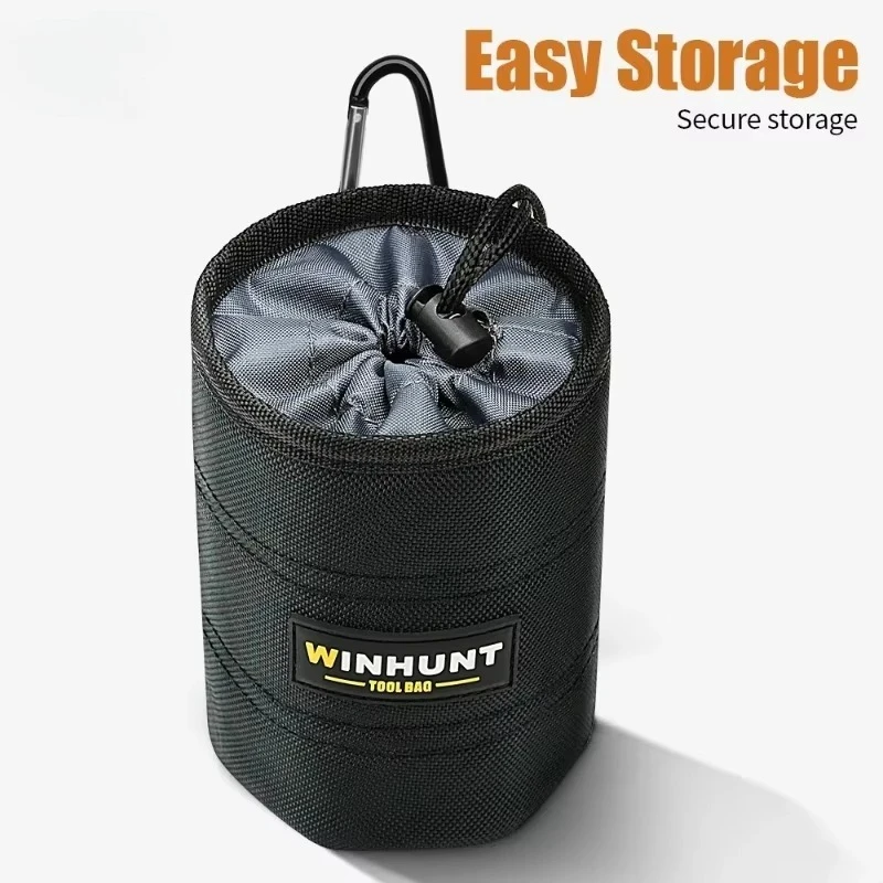 WINHUNT Tool Belt Pouch Multifunctional Screw Storage Bag Wear Resistant Hardware Organizer for Home Repair Electrician Work